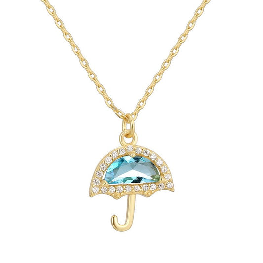 Umbrella Zircon Necklace