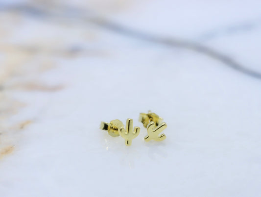 Cactus Studs (Gold)