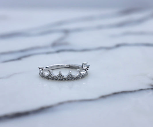 Crown Ring Adjustable (Sterling Silver)