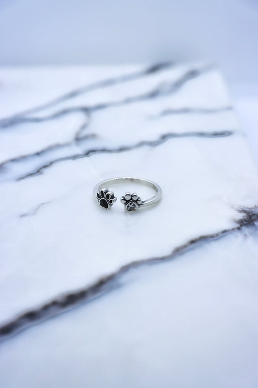 Diamante Paw Ring