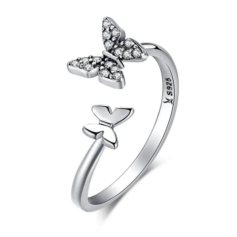 Butterfly Diamante Ring